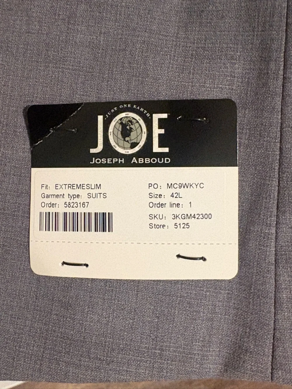 Joseph Abboud Grey Men's Two-Button Suit - Picture 5 of 11